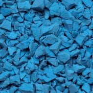 Bright blue EPDM rubber granules