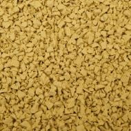 Bright yellow rubber granules